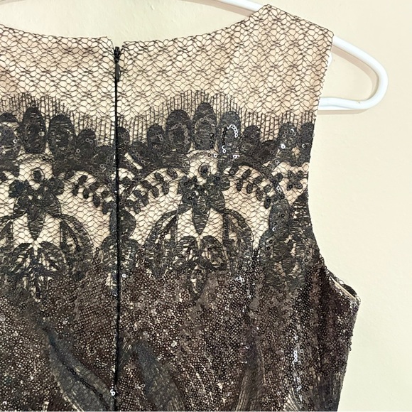 $59✨Julia Jordan Black & Nude Cocktail Dress Intricate Sequin Gorgeous Lace - Picture 12 of 16